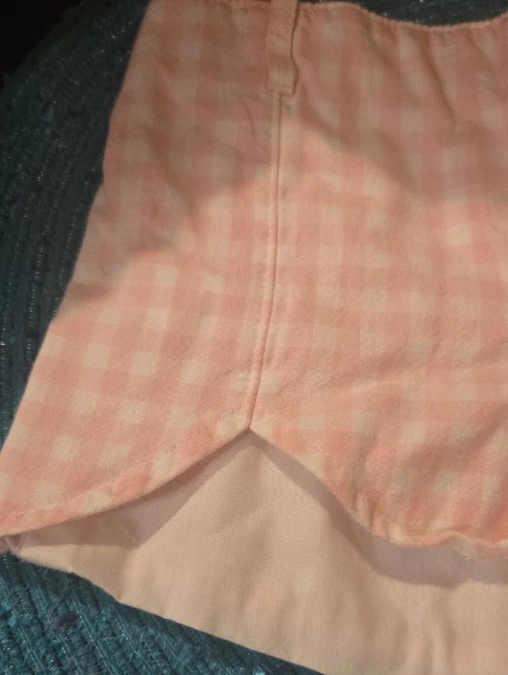 Kids Pink Gingham High-Waist Shorts